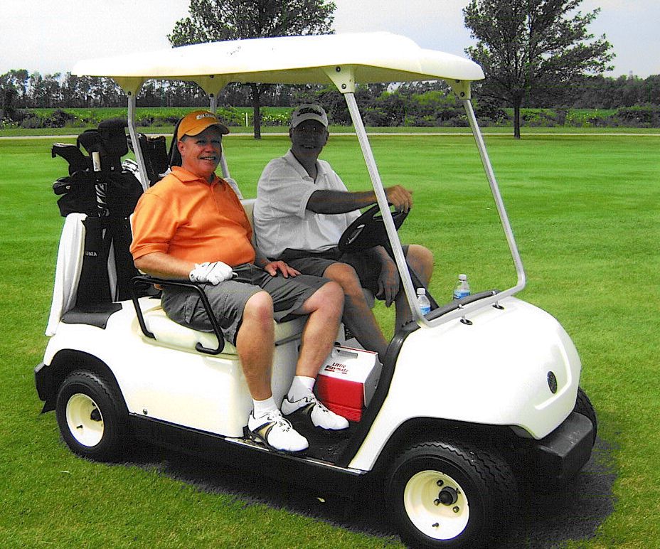 The Goik brothers,&nbsp; Gene and John take time out to pose for the cameras.&nbsp; Looks like some